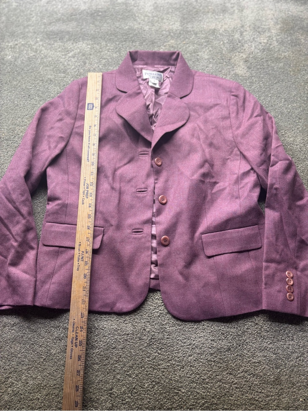 Pendleton Plum women’s 12 petite wool Blazer jacket